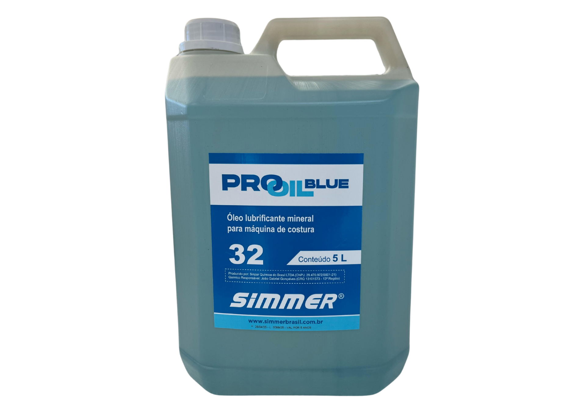 Imagem da peça - Óleo Lubrificante Mineral Azul 5L – Simmer